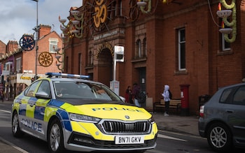 A police patrol car 