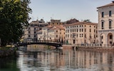 Buranelli canal view in Treviso in Italy ona sunny day