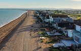 Row of holiday homes by the sea