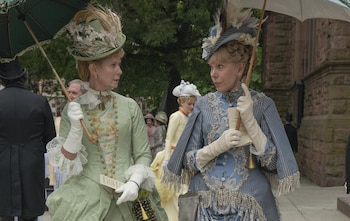 Cynthia Nixon and Christine Baranski in The Gilded Age