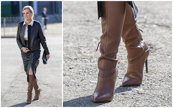 Sophie, Duchess of Edinburgh takes a fashion risk in knee-high boots