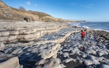 Beach at St Donats on the Glamorgan Heritage Coast walk, Wales, UK