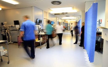 Staff on an NHS hospital ward