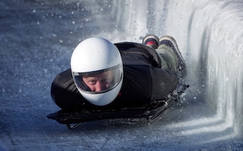 Prince Harry was heard saying “Everyone should have a go at least once in their lives,” after skeleton bobsledding at the Canadian resort