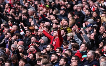 Liverpool supporters booing the national anthem at Wembley