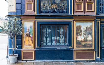 The exterior of the historic Café Laperouse on the Left Bank of Paris