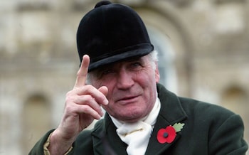 Captain Ian Farquhar at a meet of the Beaufort Hunt