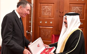 Tantum with the King of Bahrain, to whom he gave 'courageous and impartial advice'