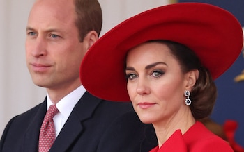 Prince William, Prince of Wales and Catherine, Princess of Wales attend a ceremonial welcome for The President and the First Lady of the Republic of Korea at Horse Guards Parade on November 21, 2023